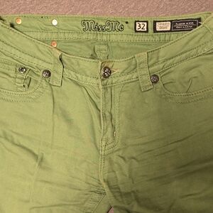 Miss Me Olive Green Denim Pants